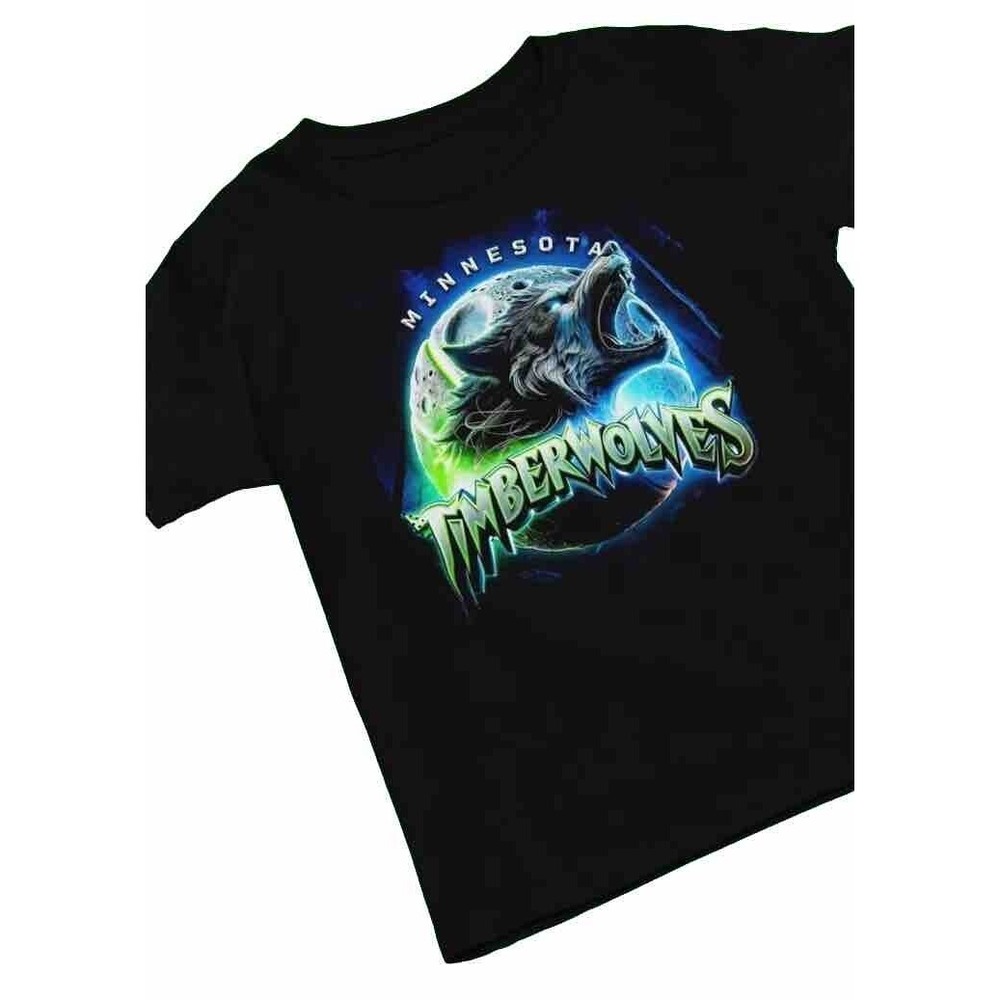 Minnesota Timberwolves T Shirt Black Adult Unisex Short Sleeve‎ 2XL